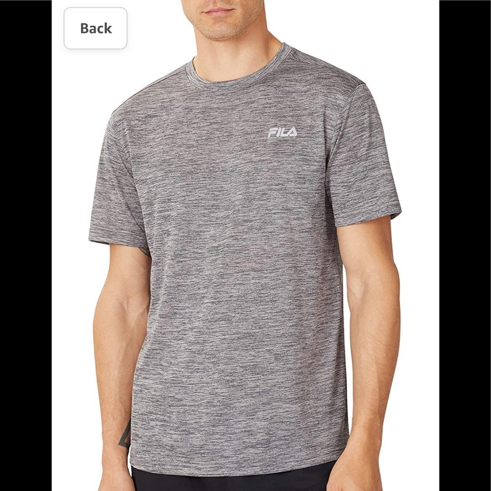 NWT Men’s Medium Fila Short Sleeve Quick Dry Tee In Waterfall Grey